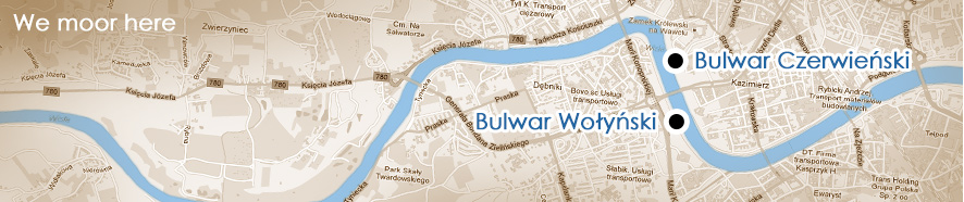 Ship voyages Vistula Krakow Tyniec Bielany Poland banquets events trips